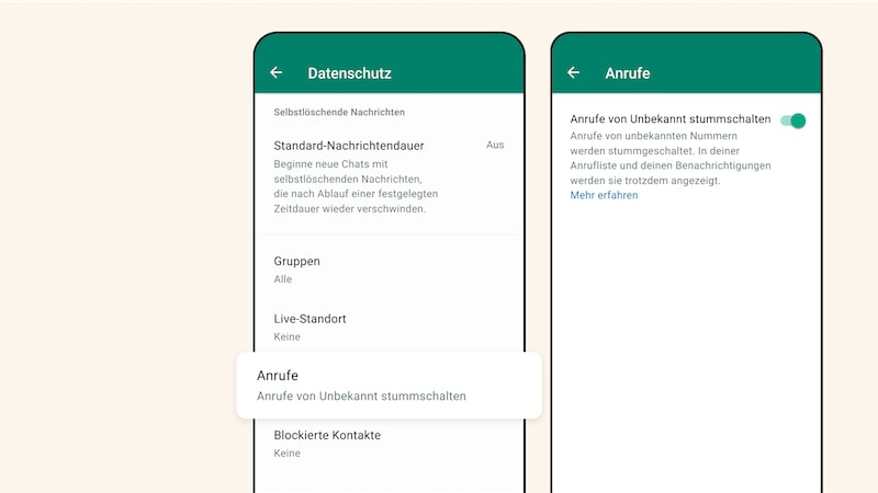 Whatsapp mute unknown numbers